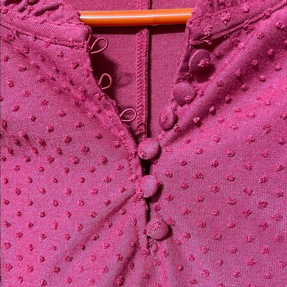 Lane Bryant Women's Raspberry Textured Tunic - Picture 3 of 6